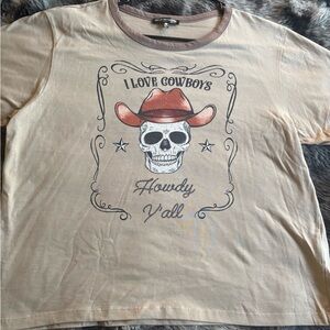 Cowboy Graphic Beige Tee